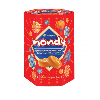 Hộp kẹo mềm caramel muối Mondy 100g (PBGH 2025)